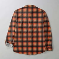 Košulje za muškarce Jesen i zima topli modni casual plairani kvadratni džep bez kapuljača, prekriveni