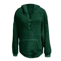 Ženska flannel patentni zatvarač čipka dugih rukava ležerna dukserica, pulover TOP COOT HOT6SL4869310