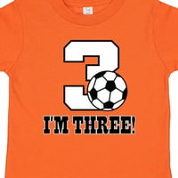 Inktastični 3RD rođendan Soccer poklon toddler dječak ili majica s toddlerom