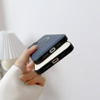 Tanka magnetska futrola za iPhone Pro, Lychee uzorak PU kožna mekani silikonska kućica otpornog na udarce