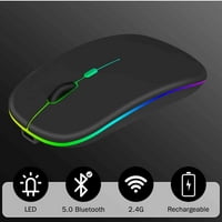 2.4GHz i Bluetooth miš, punjivi bežični LED miš za ZTE SP PRO također kompatibilan sa TV laptop MAC