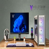 Velztorm White Armi Preduigl Gaming Desktop