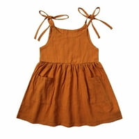Summer Teber haljina za djevojke Pamučna posteljina haljina haljina za pamučnu djecu dječje suknje dječje