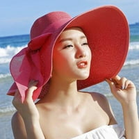 Pxiakgy bejzbol kapa velike kape slama plaža preklopna obod sunca ženska kapa široka lukknot disketa