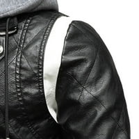 Leey-World Muška jakna s kapuljačom mens paketa puše jakna Lagana vodootporna rasipana naftena naftanu