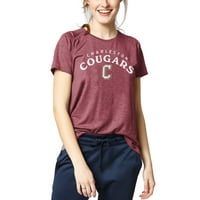 Ženska liga kolegijalna nosi Heather Maruon Charleston Cougars Tri-Fle majica