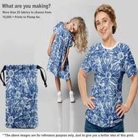 Onuone viskoza šifon plava tkanina apstraktna DIY odjeća za preciziranje tkanine za ispis tkanina sa širokim dvorištem