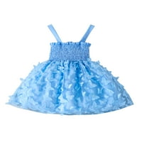 Djevojke Ruched princeza haljina Ležerne prilike leptir A-line party haljina za zabavu na plaži