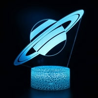Kuluzego Galaxy serija 3D noćna svjetlost LED šarene poklon za daljinsko upravljanje sa 16 boja