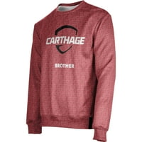Muški izgled Red Carthage Firebirds brat logotipa sa raketom pulover dukserica