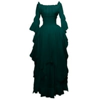 Obucine haljine za žene čišćenje ženskog dugih rukava rukav dress dress duljina cosplay haljina plus