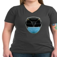 Cafepress - Power Rangers Black Ranger Ženska majica V izrez - Ženska majica V-izrez
