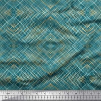 Soimoi Georgette viskoza tkanine Geometrijske provjere Dekor tkanina Široko dvorište
