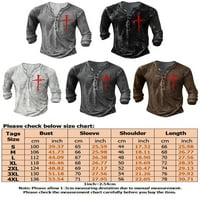 Muški majice Cross bluza s majica V izrez Majica Muški modni pulover Sport Basic Tee Tamno siva 2xl