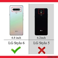 Capsule Case Kompatibilan sa LG Stylo [Zaštita tanka tanka dizajna Dvostruki sloj crne futrole] za LG Stylo LMQ Svi nosači telefona
