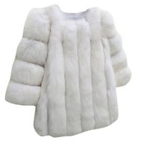 Kali_store Žene kaputi Ženski kaput jakna Sherpa Fuzzy Shearling rever sa zatvaračem Ležerne prilike