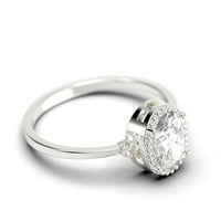 Prekrasan Boho i hipi 1. Karat Ovalni rez dijamantski moissan zaručni prsten, vjenčani prsten u 10k
