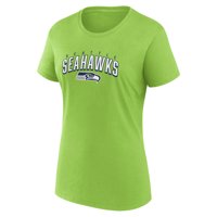 Ženska fanatics brendirana fakultetska mornarica Neon Green Seattle Seahawks Fan majica Combo Set