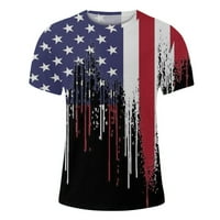Muška dana za nezavisnost Američka zastava T-majica Patriot Top Print Majica okrugli vrat kratki rukav