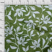 Onuone poliester Spande Forest Zelena tkanina cvjetna magnolija sa teksturom šivaći materijal za ispis