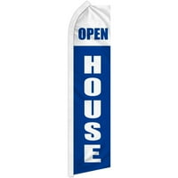 Otvorena kuća Plava i bijela Perjačka zastava Swooper - odlična za škole i upravljanje imovinom