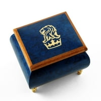 Iconic Royal Blue Lion i Crown Inlay Music Bo - Yankee Doodle