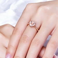 Ispunjeni prstenovi za žene Angažman okrugli rez cirkonijski ženski vjenčani prstenovi nakit prstenovi