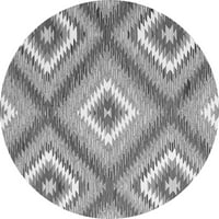 Ahgly Company Zatvorena okrugla jugozapadna siva tepih u okruženju, 8 'krug