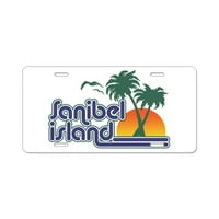 Cafepress - Sanibel Island - Aluminijska licenčna tablica, prednja licenčna ploča, tag tag