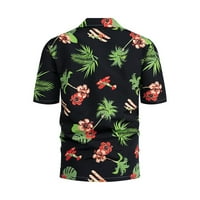 Solacol Muška majica kratki rukav Havajske majice Majice za muškarce kratki rukav Muški havajska košulja