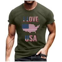 Hanas 4. srpnja Košulje za muškarce, patriotski kratki rukav, u američkoj neovisnosti, Dan neovisnosti