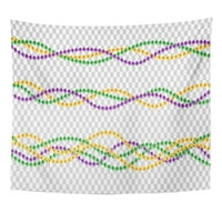 Šarene granične realne perle za Mardi Gras Pokrivanje zidne umjetnosti Viseće tapiserija Kućni dekor