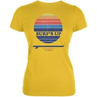 Surf's Up Black's Beach San Diego Bright Yellow Juniors meka majica - srednja