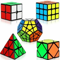 Speed ​​Cube Set, Magic Cube Bundle - Piramid Megamin Skew Cube Glatke kocke za kolekciju za puzzle igračke za djecu