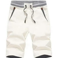 Frostluinai muške kratke hlače Atletic Casual Comfort Workout Drawstring Zipper Summer Beach Hratke Džepne elastične kratke hlače Brze suhe pješačke gaćice