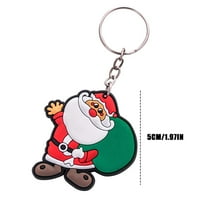 Bacc dodaci Cartoon Cute Santa ključni lančani prsten za ključeve viseći božićni poklon Privjesak za