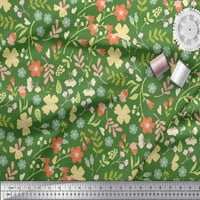 Soimoi Green Rayon tkanina list cvjetni otisak šivaći dvorište tkanine širom
