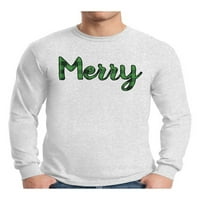 Neugodni stilovi Merry Xmas Plaid Ugly Božićni džemper s dugim rukavima za muškarce