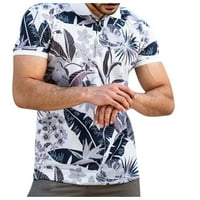 Advoicd majice za muškarce proljeće ljetne vrhove majica casual pauntdown vrat tiskana majica kratkih
