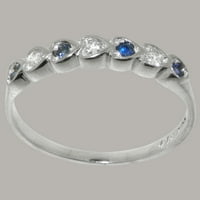 Britanci napravio 14k bijeli zlatni dijamant i safirni prsten ženski vječni prsten - veličine opcija