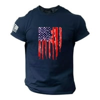 Muške majice Dan neovisnosti Ljeto SAD Zastava logo Ležerne prilike 3D tiskani kratkih rukava za muškarce