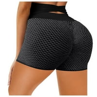 Pgeraug Hlače za žene Čvrsto raspoloženje mršava dizanje Sportske hlače Yoga hlače Black XL