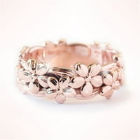 Pgeraug pokloni za žene cvjetni oblik oko prstenova modni trend puni cvjetni prsten ženski nakit dijamantski