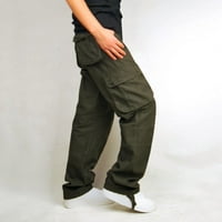 CLLIOS muške teretne hlače opuštene FIT Multi džepove hlače na otvorenom Taktičke pantalone casual putne teretne hlače