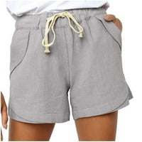 Cacomomrk PI Ženske kratke hlače plus klirens ženski crtež casual elastičnog struka džep labave čvrste