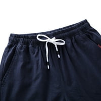 Hlače za muškarce Trendy muške kratke hlače od čiste pamučne tkanine su tanki i prozračni plavi XL C15032