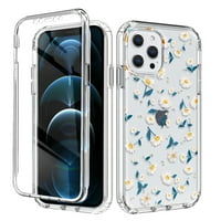 iPhone PRO MA Case, Cvjetni uzorak stupi Jasni zaštitni udarni otporni rubni zaštitni futrola Soft TPU