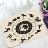Circle Horoskopski znakovi starinski stil Dobrodošli Doormat kade Mat prostirke za ulazne rupice Podne