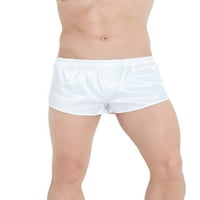 Cindysus muškarac bokseri čvrsto spavanje pidžama saten svilene kratke hlače za noćna odjeća plus veličine