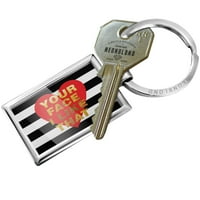 Privjesak za ključeve, sviđa mi se to sranje Valentinovo Zlato i Stripes srce